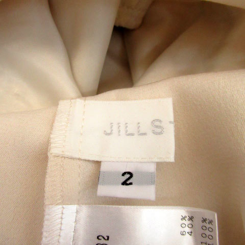  Jill Stuart JILL STUART One-piece short sleeves knee height round neck race 2 beige /MS20 lady's 