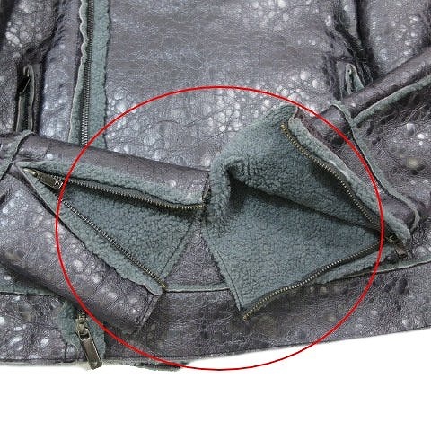 エンポリオアルマーニ EMPORIO ARMANI ダブルライダース レザー