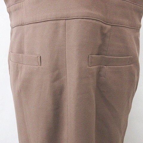 ナチュラルビューティーベーシック NATURAL BEAUTY BASIC スカート ジャンバースカート ロング Vネック ボタン前開き 茶 ブラウン M_画像8