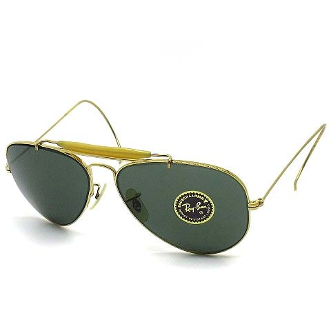 Рэй Бан Рэй Бан B &amp; L Tear Drop Sunglasses Vintage USA Gold ☆ aa ★ Мужские