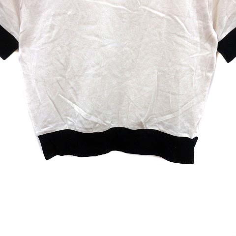 チャイルドウーマン CHILD WOMAN Tシャツ カットソー クルーネック 半袖 F 白 ホワイト 黒 ブラック /YK レディース_画像3