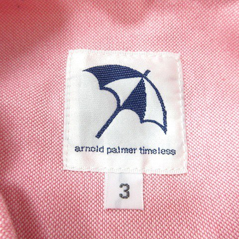  Arnold Palmer Arnold Palmer timeless shirt one Point long sleeve 3 pink /MN men's 