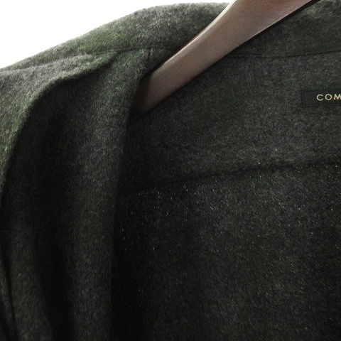 新しいブランド 美品 COMOLI コモリ 20AW メンズ 1 グリーン 緑 S03-02008 フロントボタン カシミヤ混 長袖 オープン