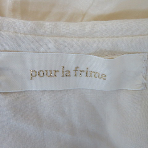  Pour La Frime pour la frime рубашка блуза короткий рукав раунд шея гонки одноцветный слоновая кость /YK26 женский 