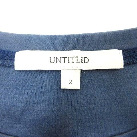 アンタイトル UNTITLED Tシャツ カットソー クルーネック 半袖 2 青 ブルー /YK メンズ_画像5