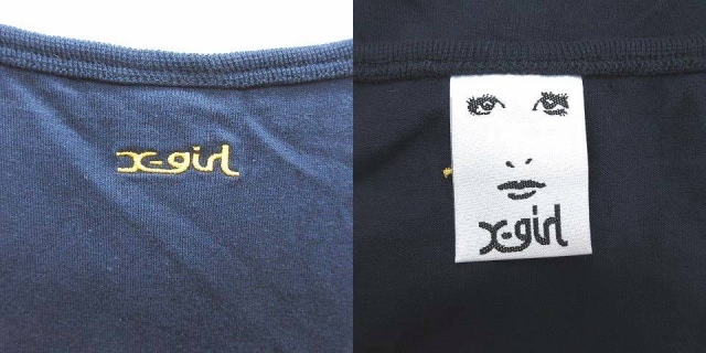  X-girl x-girl Cami One-piece колено длина cut and sewn Logo вышивка 2 темно-синий темно-синий /CT женский 
