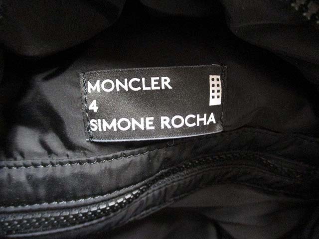 モンクレール MONCLER GENIUS 4 SIMONE ROCHA BACK PACK バックパック リュック 黒 ブラック ワッペン ジーニアス シモーネ ロシャ 正規品_画像5