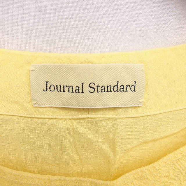 ジャーナルスタンダード JOURNAL STANDARD カットソー Tシャツ 刺繍 総柄 ボートネック 半袖 黄 イエロー /TT17 レディース_画像3