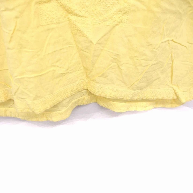 ジャーナルスタンダード JOURNAL STANDARD カットソー Tシャツ 刺繍 総柄 ボートネック 半袖 黄 イエロー /TT17 レディース_画像5