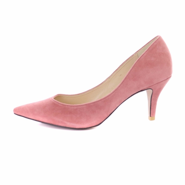  Spick & Span noble Spick&Span Noble pumps heel po Inte dotu suede 23.5cm peach pink /IN #OS lady's 