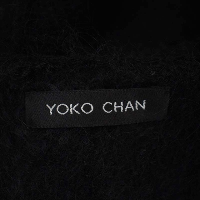 ヨーコチャン YOKO CHAN モヘアパールコート アウター ロング 38 黒