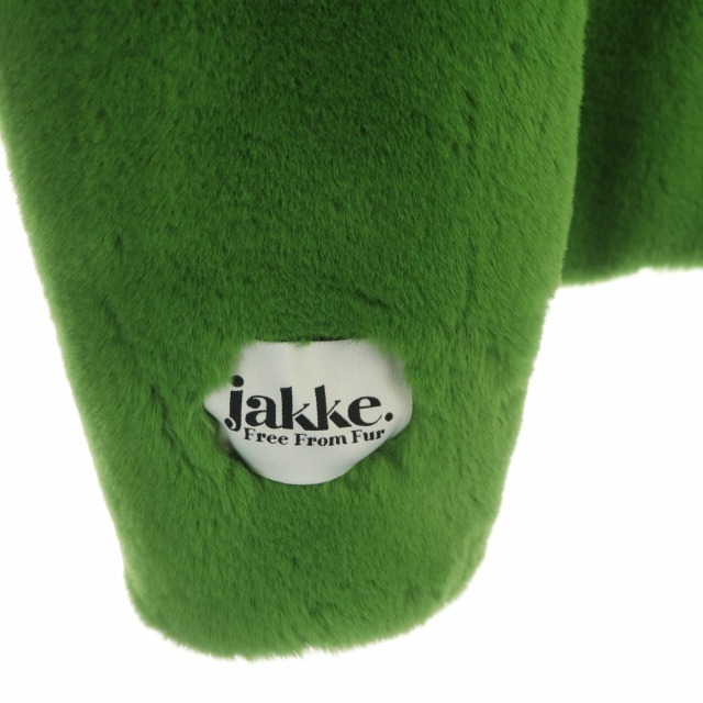 ジャッキーjakke TOMMY フェイクファージャケット ステンカラー EUR38 緑 グリーン /DF ■OS ■SH レディース_画像5