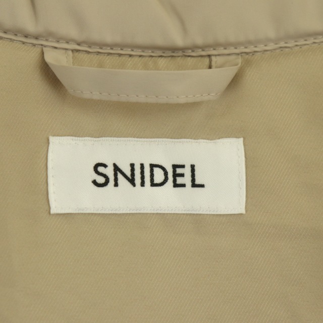 スナイデル snidel シンダウンブルゾンコート アウター フード 1 ベージュ /DF ■OS レディース_画像3