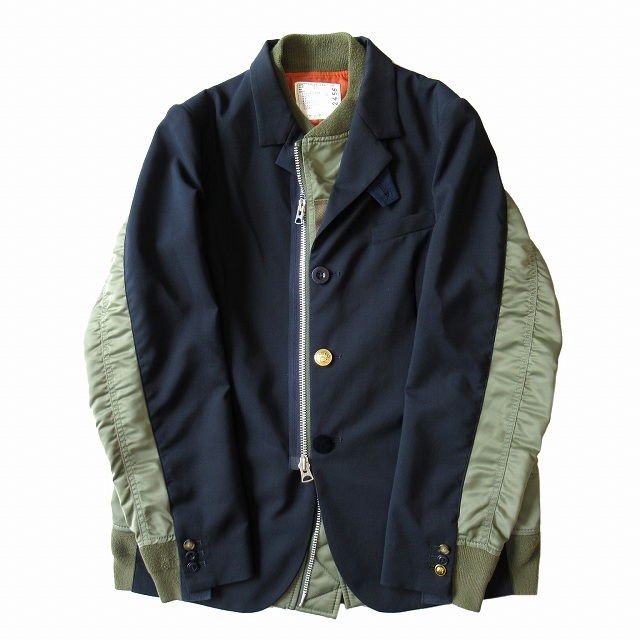 Yahoo!オークション - 21SS サカイ sacai SUITING MA-1 ド...