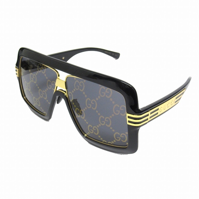 美品 22aw グッチ GUCCI GG ミラーレンズ サングラス スクエアフレーム