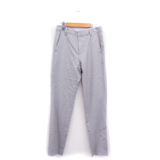  Ined INED pants slacks wool stripe 7 gray ash /KT6 lady's 