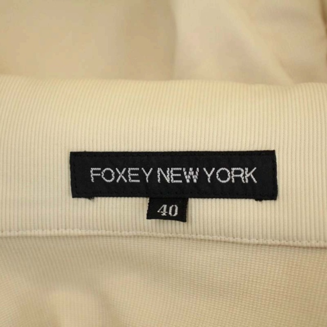 フォクシーニューヨーク FOXEY NEW YORK セットアップ 上下 半袖ジャケット テーラードジャケット 1B フレアスカート タック ひざ丈 40 ベ_画像6