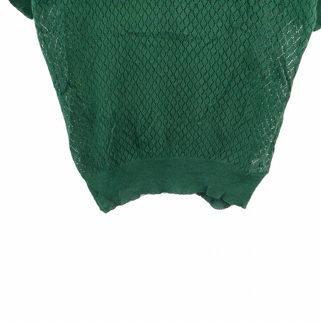 エーエムビー Amb カットソー Tシャツ 半袖 コットン メッシュ F グリーン 緑 /KT25 レディース_画像5