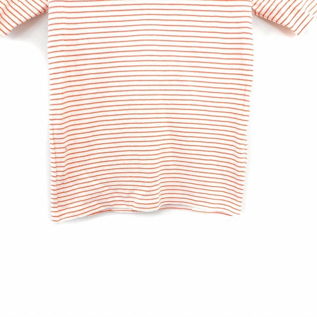 フリークスストア FREAKS STORE カットソー Tシャツ 半袖 コットン ボーダー F オレンジ 橙色 /KT11 レディース_画像5