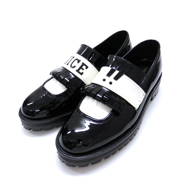 ピッピシック PIPPICHIC NICE エナメルローファー シューズ 靴 37 ブラック 黒 日本製 レディース