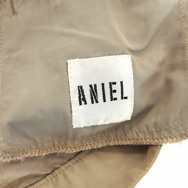 アニエル ANIEL シャツジャケット ブルゾン アウター ステンカラー 薄手 M ライトブラウン /NT26 レディース_画像3