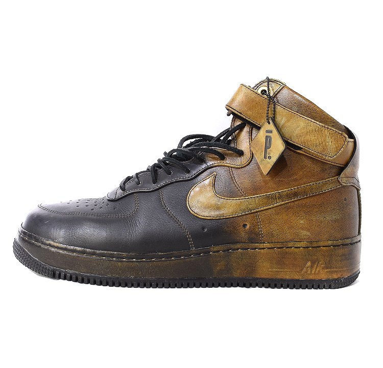 ナイキ NIKE ×PIGALLE AIR FORCE 1 HI NG CMFT LW ピガール エアフォース1 ハイ スニーカー US12 30cm 茶 黒 677129-090 メンズ