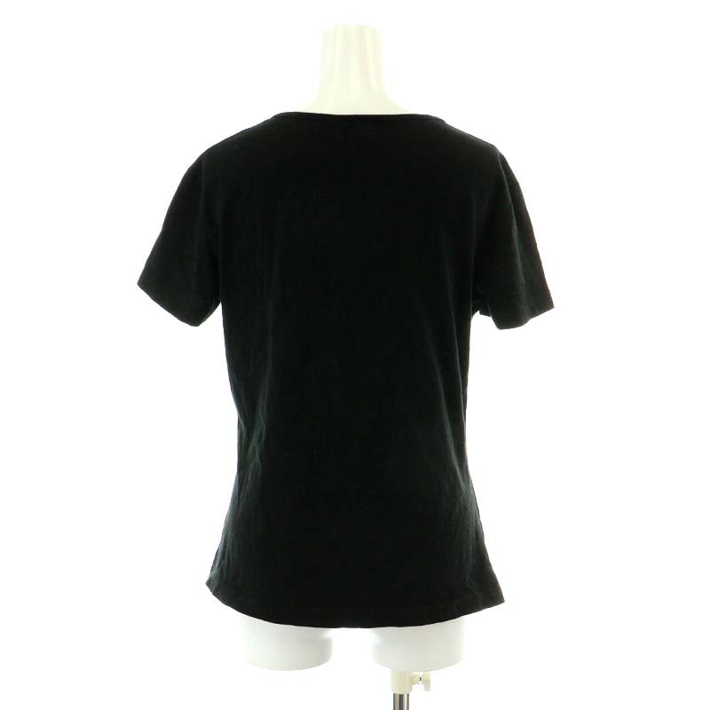  Fendi FENDI Zucca рисунок футболка cut and sewn короткий рукав Logo хлопок 42 M чёрный черный /AN23 #GY09 женский 