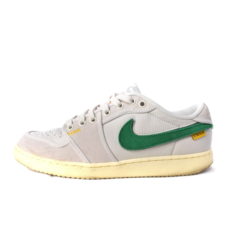 ナイキ NIKE UNION Air Jordan 1 Low KO Sail Leather ユニオン エアジョーダン1 ロー KO セイル レザー スニーカー グレー 灰 26.5cm_画像1