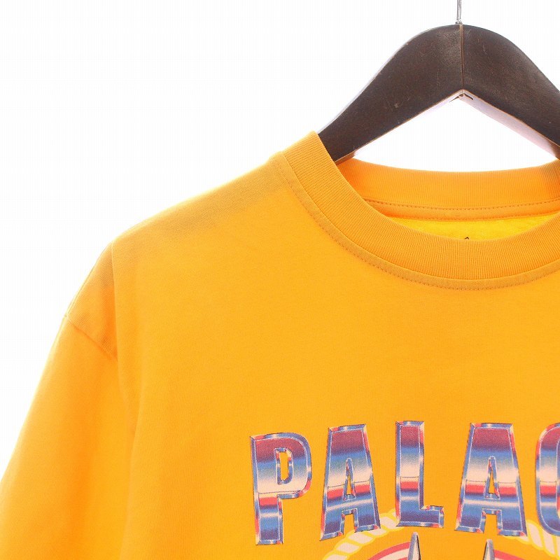 パレス Palace LONDINIUM T-SHIRT Ｔシャツ カットソー 半袖 クルーネック ロゴ プリント S オレンジ /XZ ■GY03 メンズ_画像4