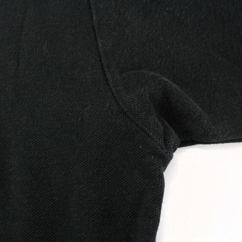 カステルバジャック CASTELBAJAC ポロシャツ シャツ 長袖 刺繍 スリット 4 XL 黒 ブラック /TR11 メンズ_画像9