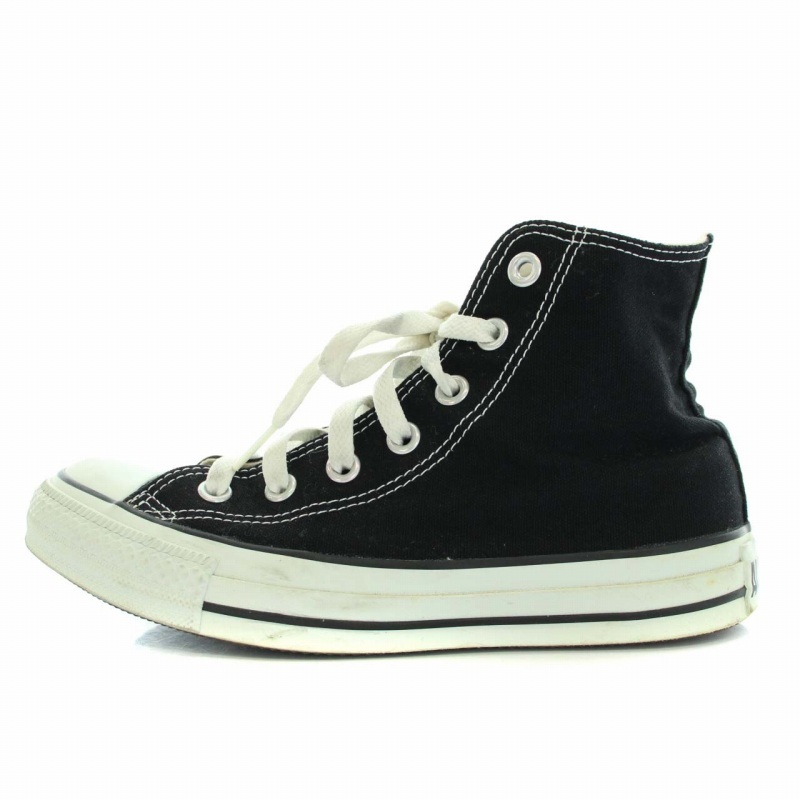 コンバース CONVERSE オールスターハイ ALL STAR HI スニーカー シューズ ハイカット キャンバス US5 24.0cm 黒 M9160 レディースの画像1