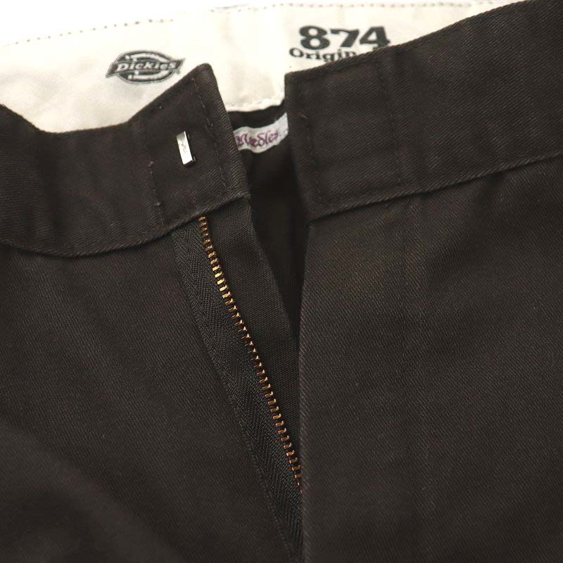 ディッキーズ Dickies ×Rebuild by NEEDLES リビルドバイニードルズ Darts Pant ダーツスリムパンツ ジッパーフライ 32×32 M 茶_画像4