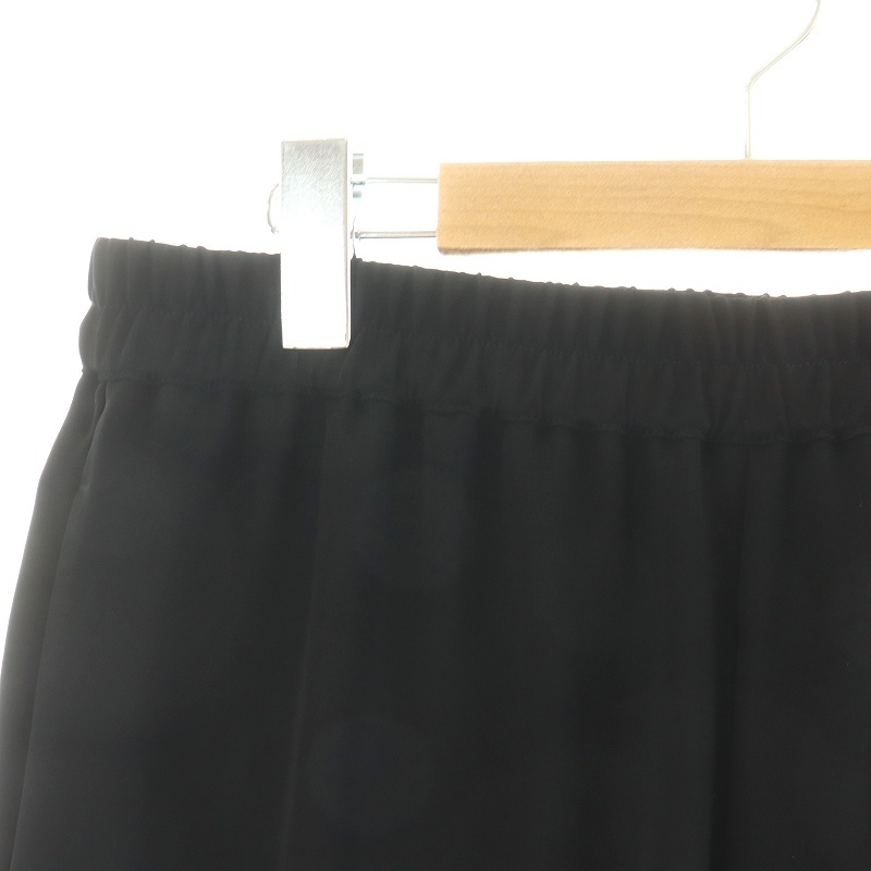  Indivi INDIVI легкий брюки широкий брюки большой размер 13 XL чёрный черный /NW26 женский 
