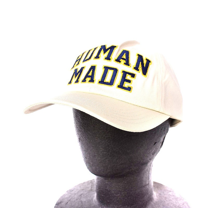 ヒューマンメイド HUMAN MADE COLLEGE LOGO 6 PANEL TWILL CAP #2 カレッジ ロゴ 6パネル ツイル キャップ ベージュ サイズF HM24GD012