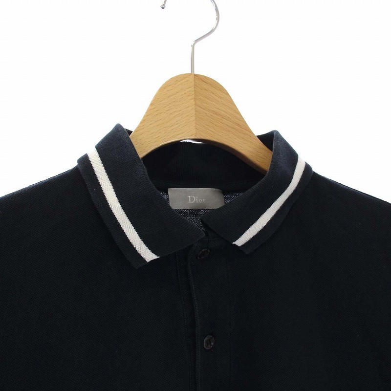 ディオールオム Dior HOMME BEE刺繍 ポロシャツ 半袖 ライン ハチ 46 S