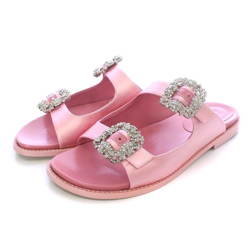 マノロブラニク MANOLO BLAHNIK ストラスハンギ STURLUSHANGI サンダル
