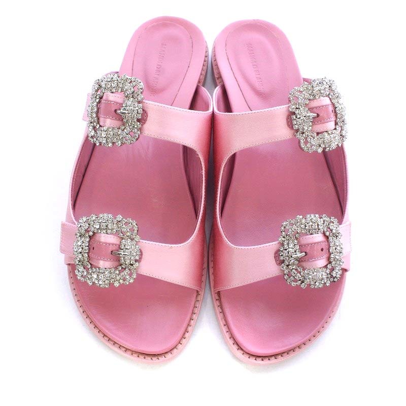 マノロブラニク MANOLO BLAHNIK ストラスハンギ STURLUSHANGI サンダル