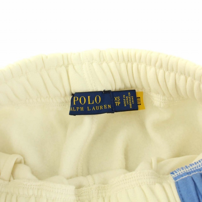  Polo Ralph Lauren close year of model sweat pants jogger pants Easy pants badge Logo embroidery XS white lady's 