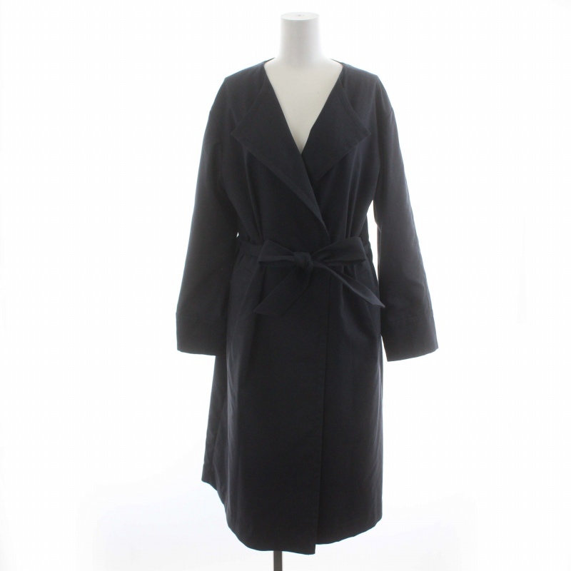  Iena IENA spring coat ribbon belt middle 38 M navy blue navy /TW11 lady's 