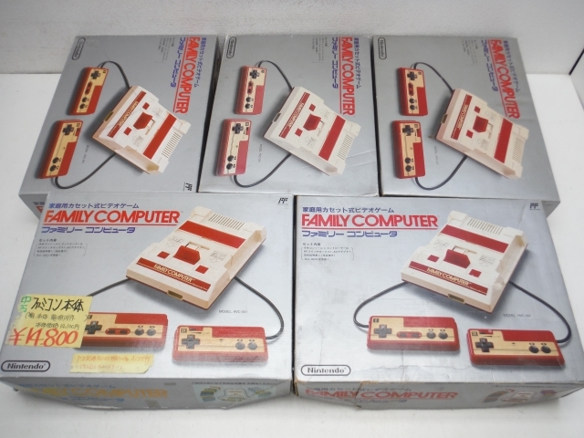 【返品?交換対象商品】 Yahoo!オークション - ジャンク FC ファミコン 本体 箱説有 5台 本体