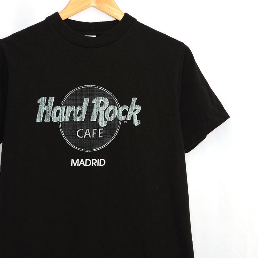 MT2254 ハードロックカフェ HARDROCK CAFE Tシャツ S 肩43 マドリッド アメリカ古着 メール便可 xqの画像1