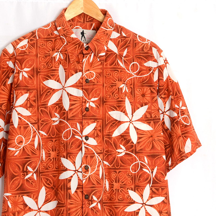 男性に人気！ 80s 90s L Aloha 半袖コットンハワイアンシャツ Shirts