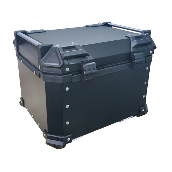 xo**05リアボックス トップケース ブラック アルミ製品 ツーリング バックレスト装備 持ち運び可能 45L_画像2