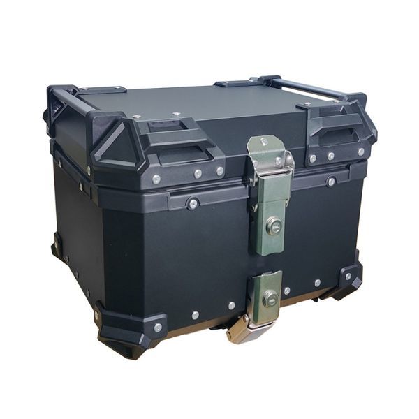 xo**05リアボックス トップケース ブラック アルミ製品 ツーリング バックレスト装備 持ち運び可能 45L_画像1