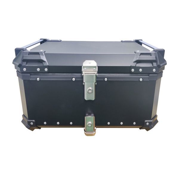 xo**05リアボックス トップケース ブラック アルミ製品 ツーリング バックレスト装備 持ち運び可能 45L_画像7