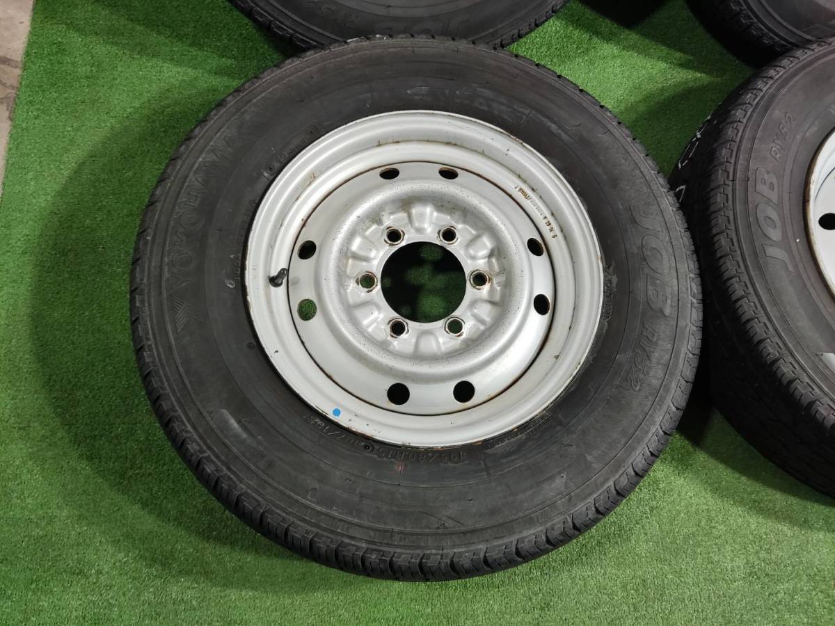 ★キャラバン★など195/80R15　107/105L　LT　YOKOHAMA/JOB　RY52　【2018年】スチール（TOPY）15×5.5J　6H/139.7　４本セット_画像3