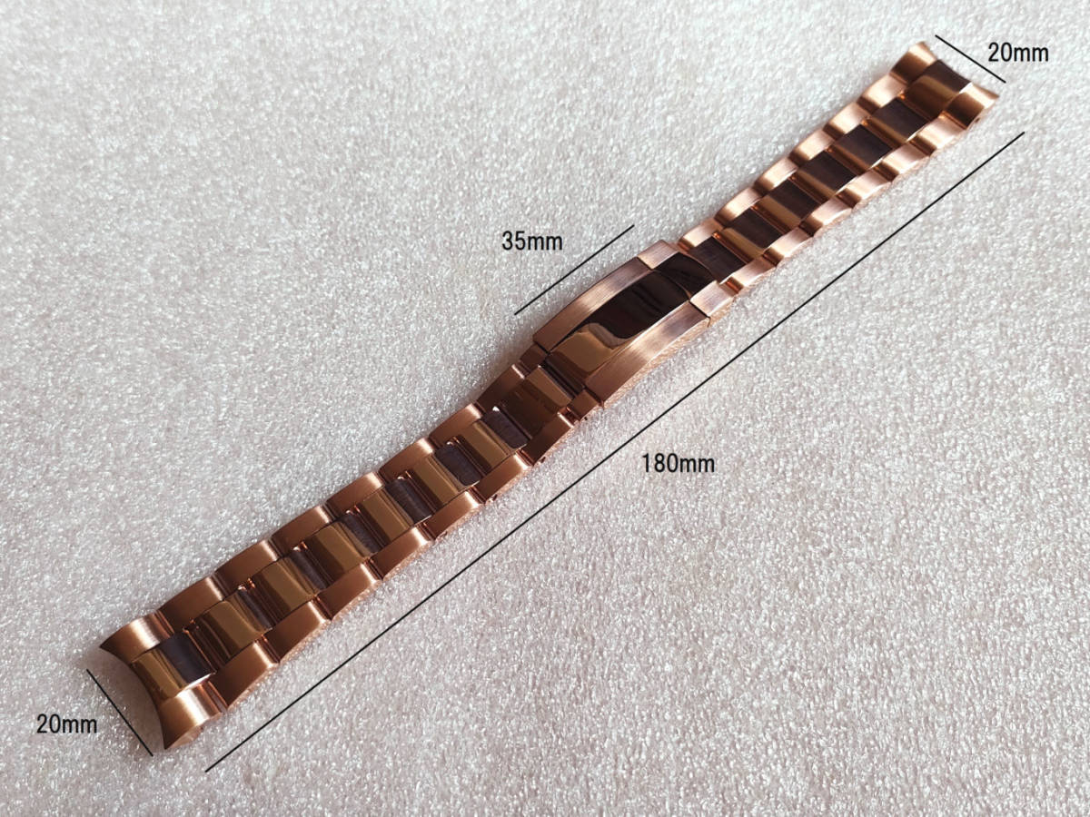 [ new goods ] stainless steel clock belt rose Gold single lock interchangeable goods 