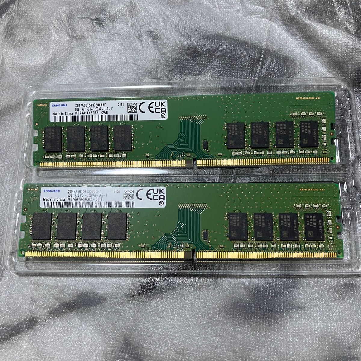 SAMSUNG サムスン純正 DDR4-3200 8GB×2デスクトップPC用 メモリー M378A1K43EB2-CWE