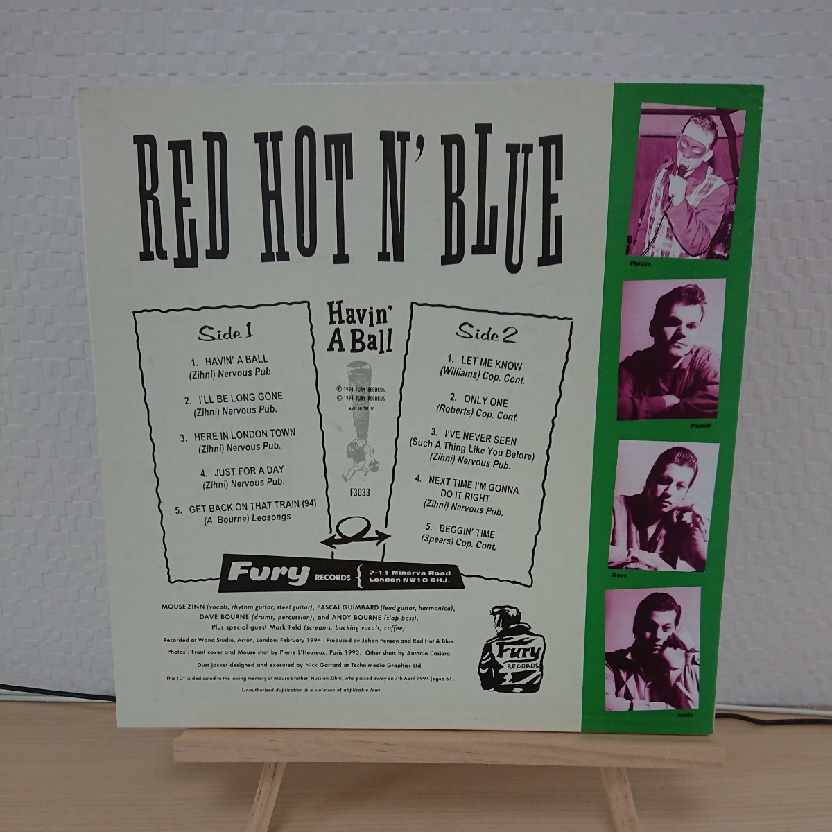 Red Hot 'N' Blue/Havin' A Ball 10インチLP◆ネオロカビリー◆ネオロカ◆Neo Rockabilly_画像2