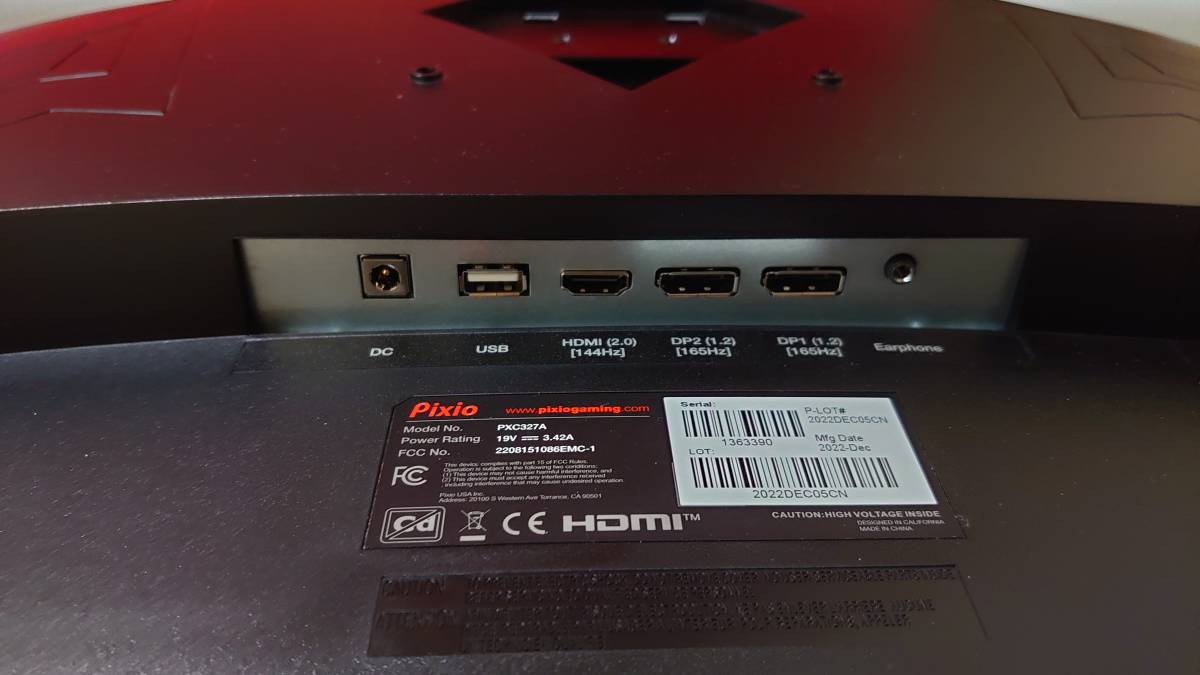 Pixio PXC327 Advanced 湾曲ゲーミングモニター 32インチ WQHD Fast-VA